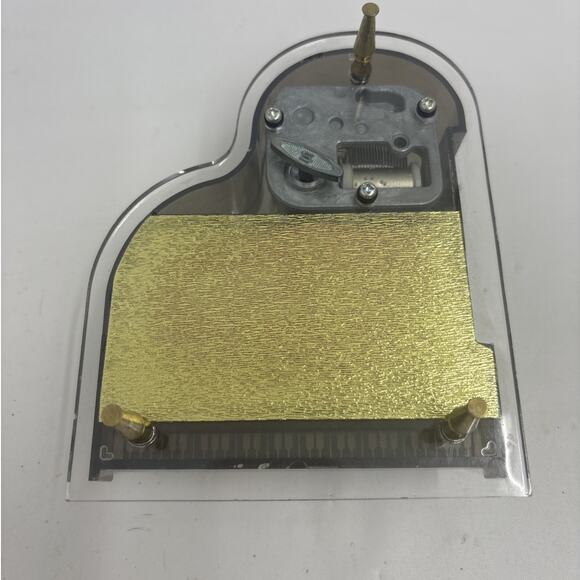 Vintage Sankyo Clear Lucite Grand Piano Music Box 6” Japan WORKS - Picture 5 of 5